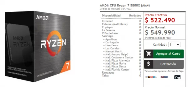 Procesador Ryzen 7 en PCFactory